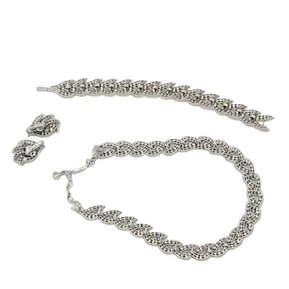 Crown Trifari Cavalcade Silver Set - Picture 8 of 8